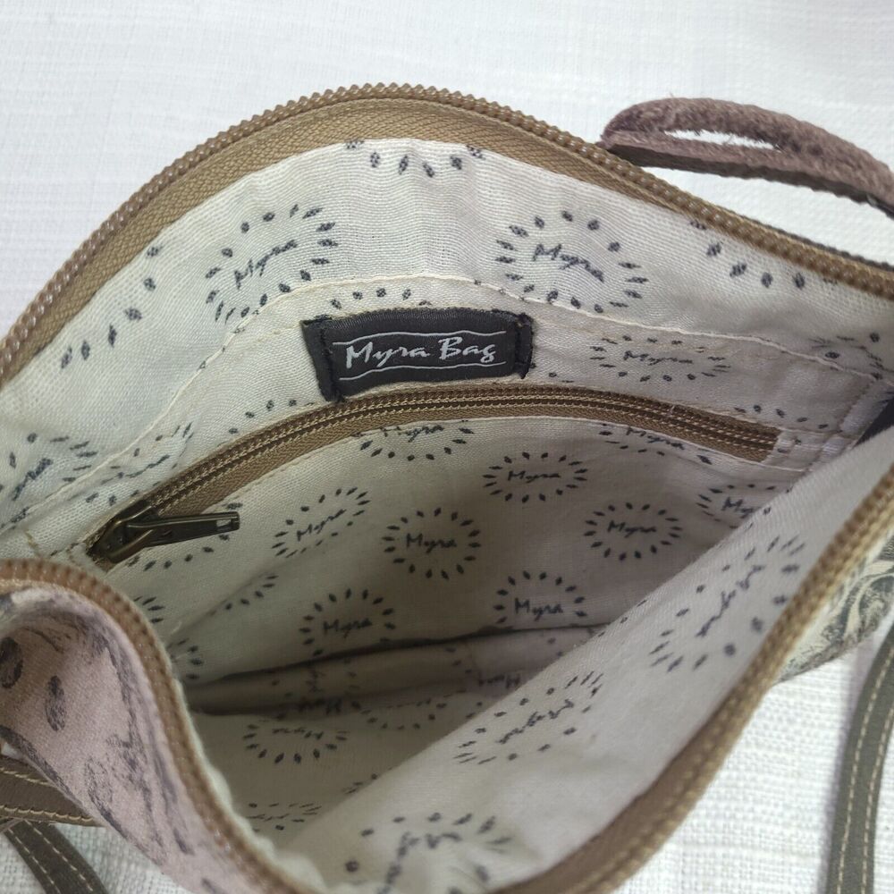 Myra Handbags Dual Strap Small Bag S-1150 NWT Two Tone With Hair Hide - Picture 5 of 10